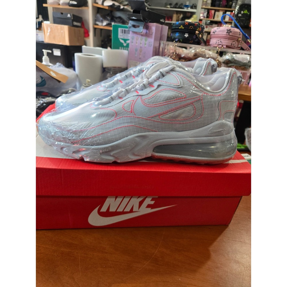 Nike Air Max 270 React SP White Flash Crimson Mens 9.5 CQ6549-100 New